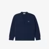 V-hals cardigan i bomuld og uld
