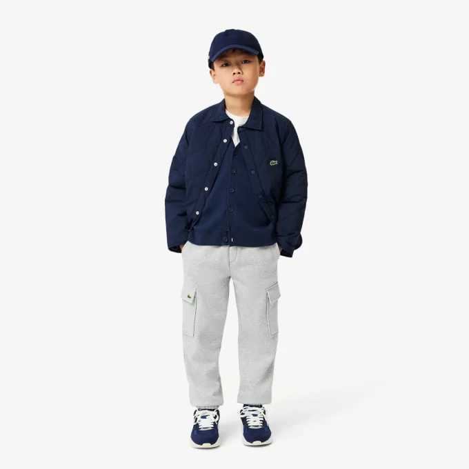 V-hals cardigan i bomuld og uld