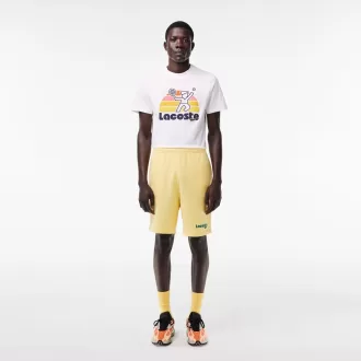 Washed Effect Tennis Print T-shirt